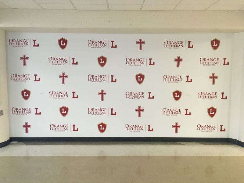 Custom wall graphics inside a church facility