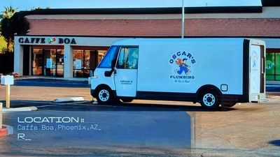 Custom branded vinyl graphics on a commercial vehicle
