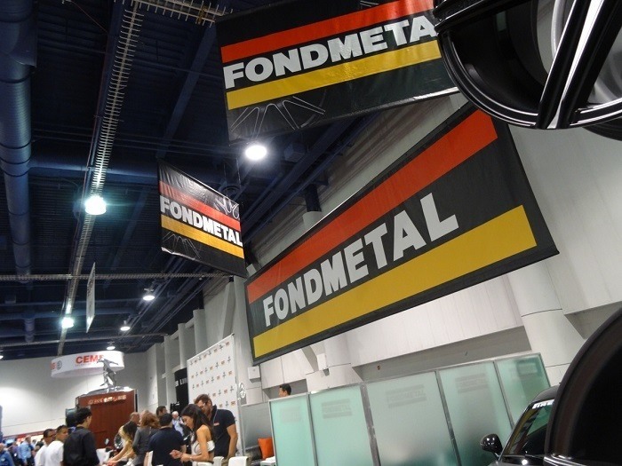 Large-format banner installed inside a commercial space