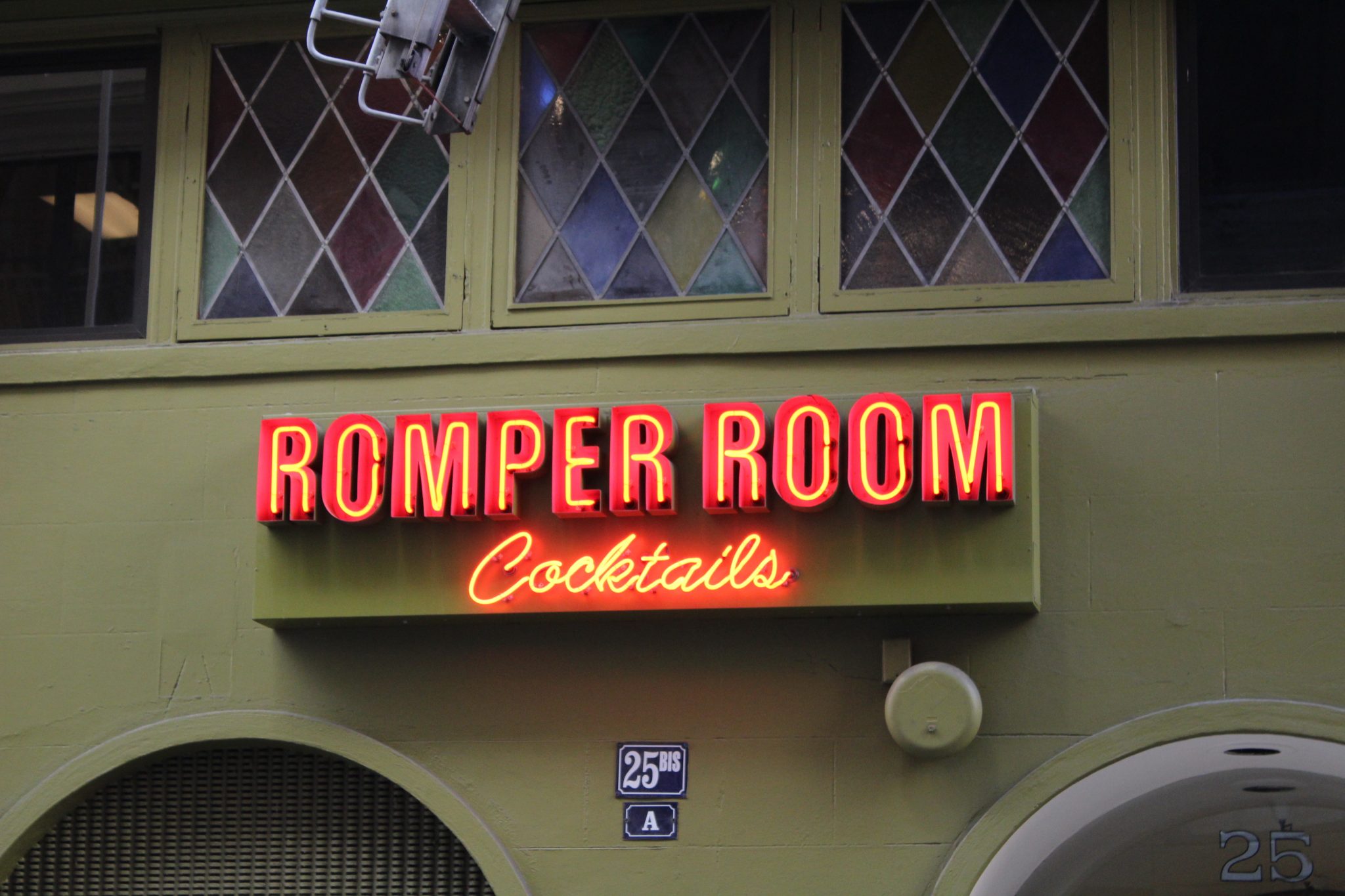 Custom neon-style illuminated business sign