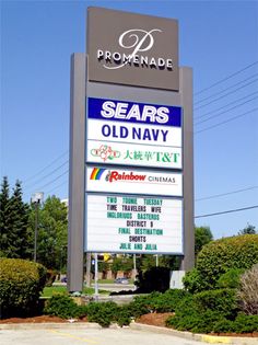 Multi-tenant pole and pylon directory sign