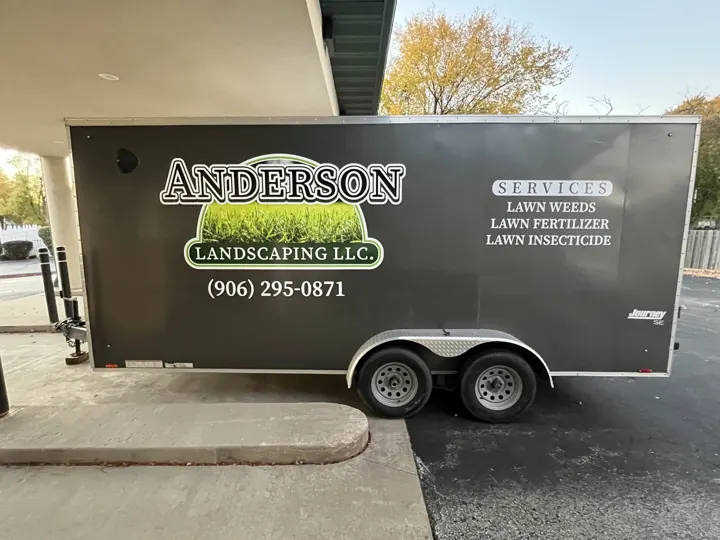 Anderson Landscaping — trailer graphics project by Covenant Signs and Graphics