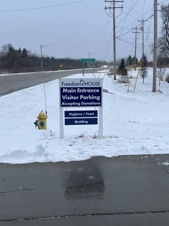 Freedom House Ministries — post and panel sign project by Covenant Signs and Graphics