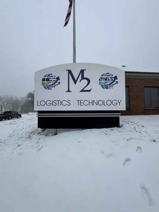 M2 Logistics — monument sign project by Covenant Signs and Graphics