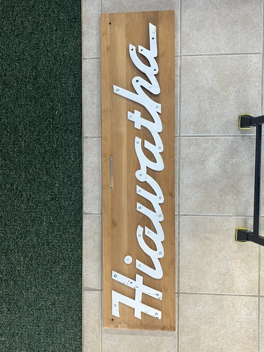National Railroad Museum — Hiawatha lettering project by Covenant Signs and Graphics