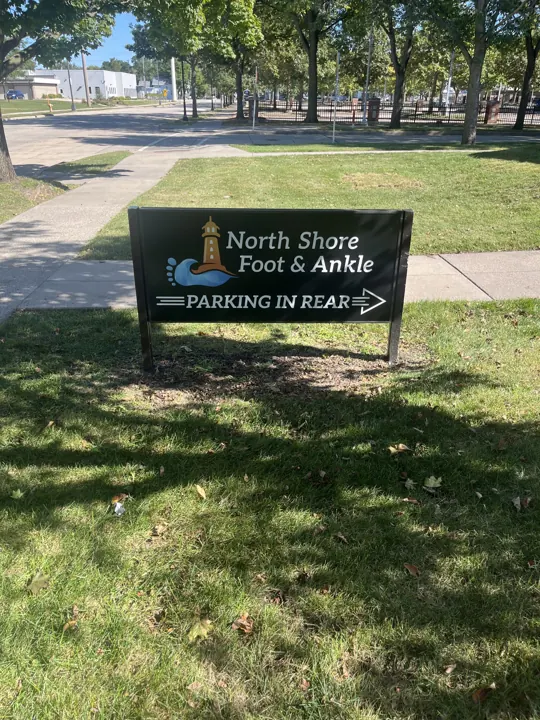 North Shore Foot & Ankle — Oshkosh post and panel sign project by Covenant Signs and Graphics