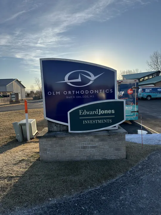 Olm Orthodontics — monument sign project by Covenant Signs and Graphics