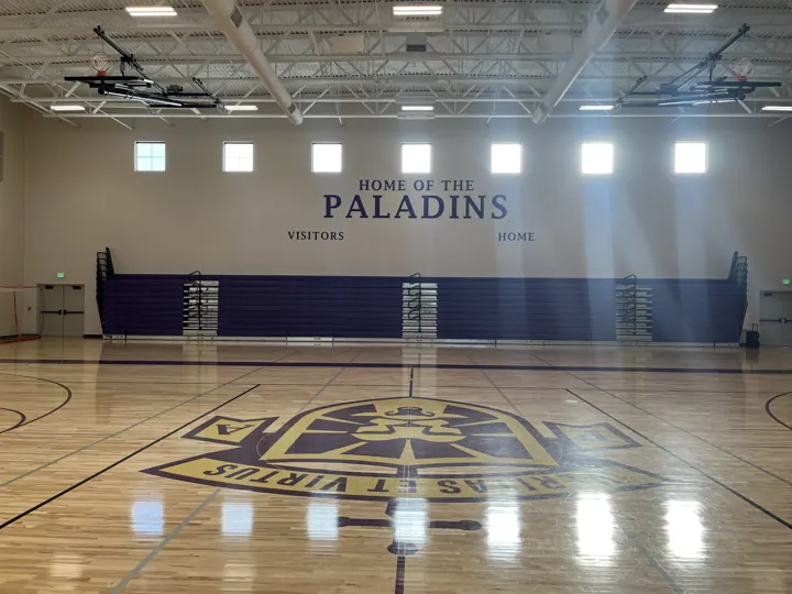 Paladins — gym wall graphics project by Covenant Signs and Graphics