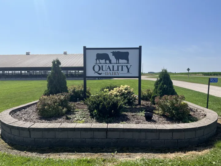 Quality Dairy — post and panel sign project by Covenant Signs and Graphics