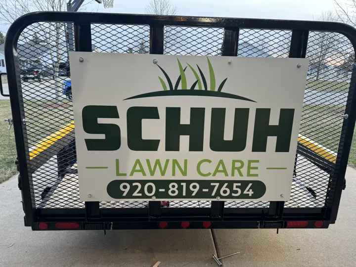 Schuh Lawn Care — trailer sign project by Covenant Signs and Graphics
