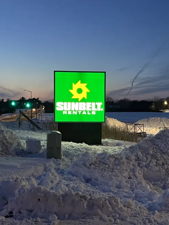 Sunbelt Rentals — illuminated monument sign project by Covenant Signs and Graphics