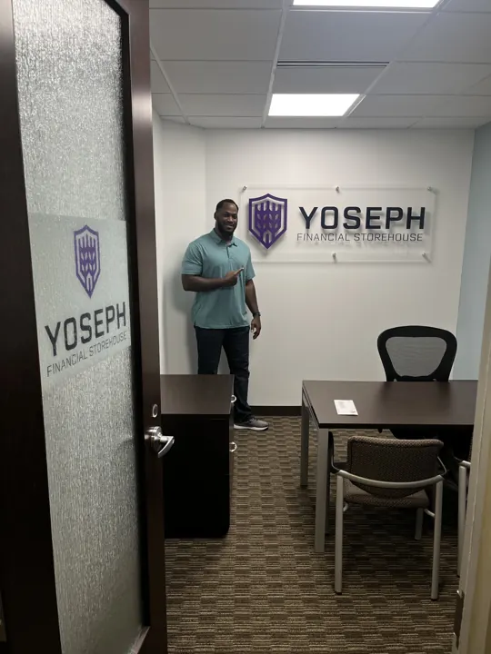 Yoseph Financial — office branding project by Covenant Signs and Graphics