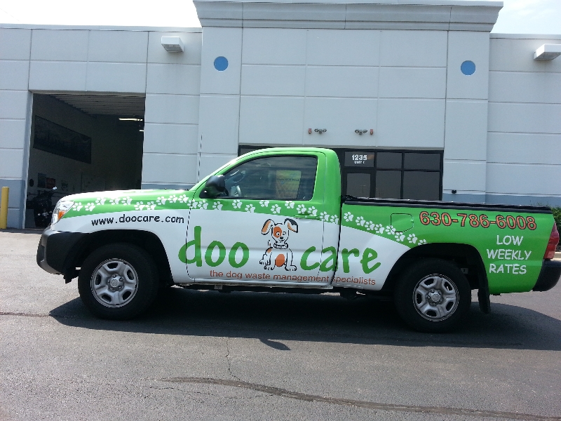 Branded work trucks used as mobile advertising