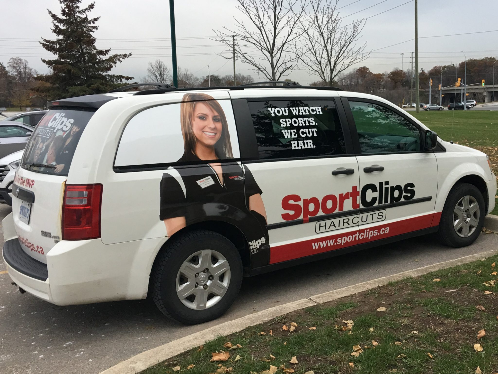 Full custom wrap covering a commercial cargo van