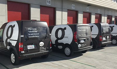 Coordinated branded vans in a commercial vehicle fleet